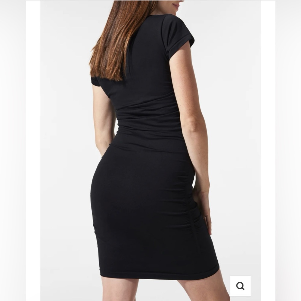 NWT BLANQI EVERYDAY BLACK CAP SLEEVE MIDI MATERNITY DRESS💕🖤💖 SIZE SMALL - Picture 4 of 10